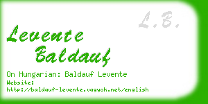 levente baldauf business card